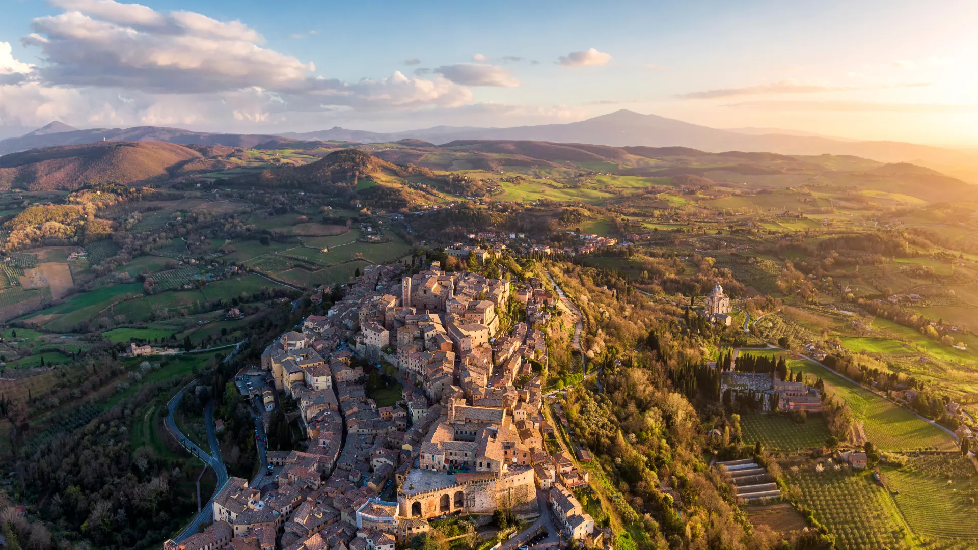 view of Montepulciano from the top